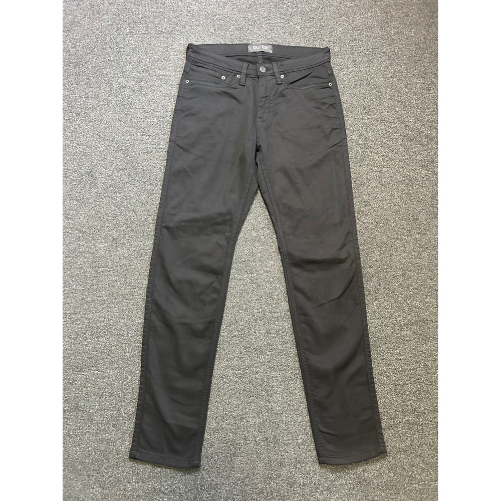 DU/ER N2X Slim Fit Pants Black Mens 30x32 Performance Stretch Chino Outdoors